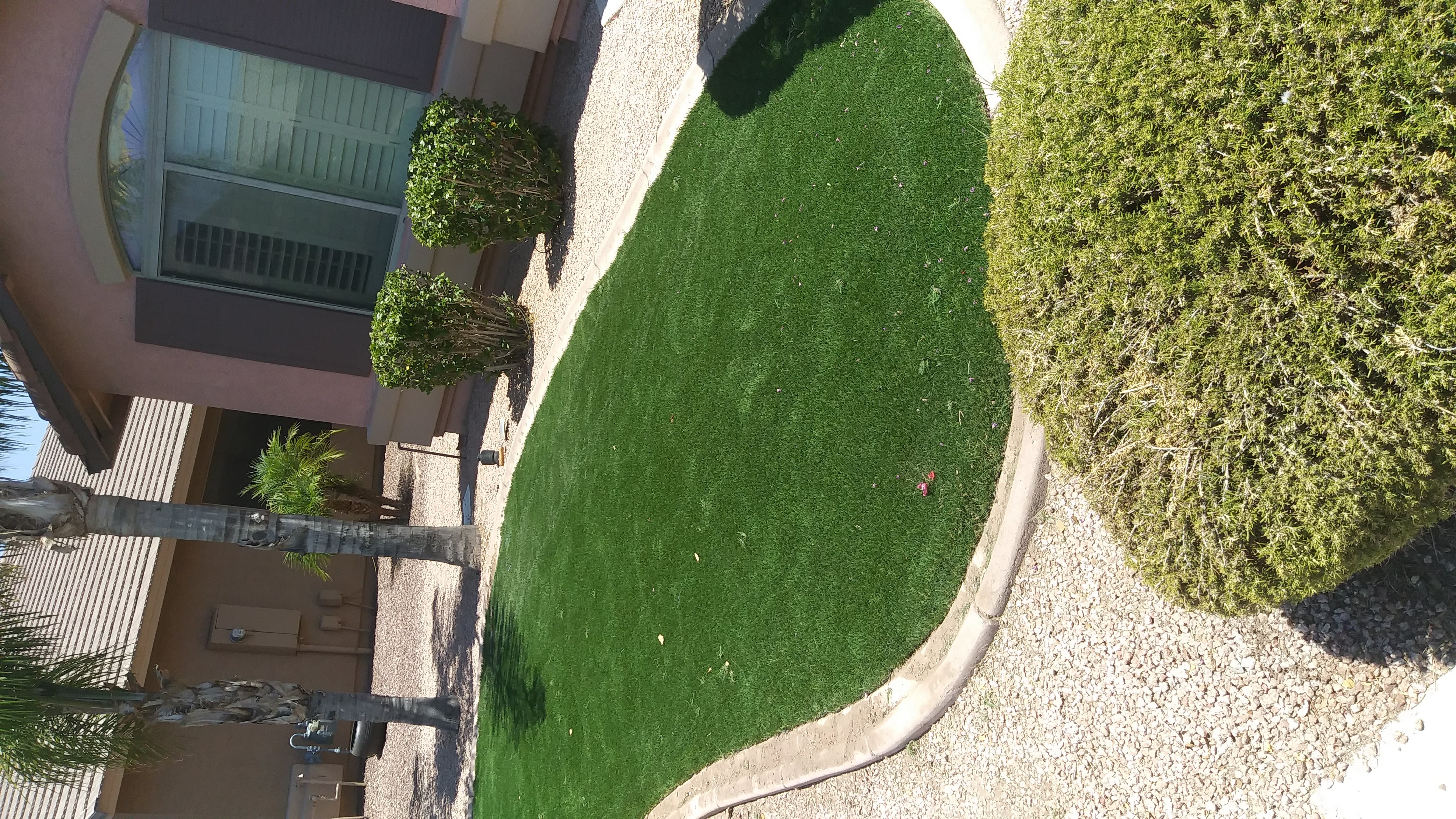 Turf front yard installation
